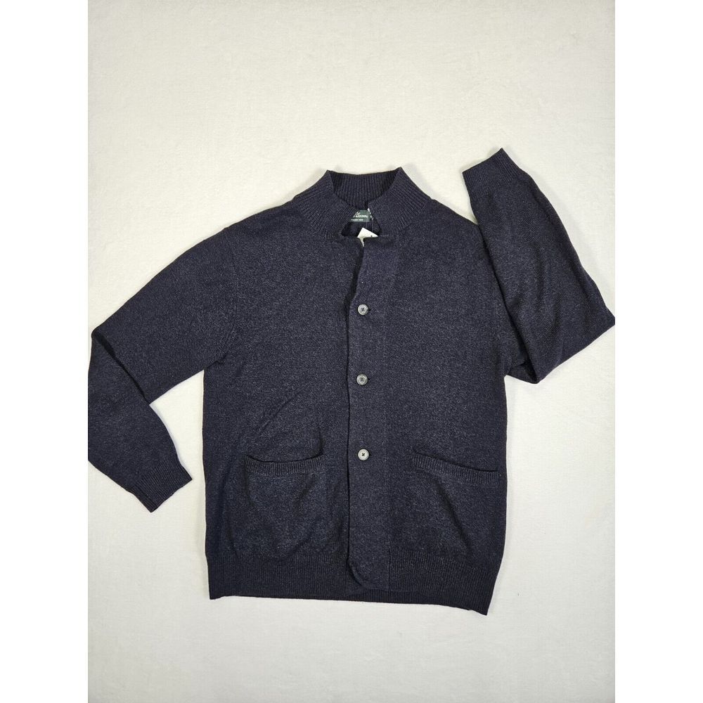 Rodd & Gunn West Eyreton Knit Cardigan Midnight Blue Wool Italian Yarn Men Large